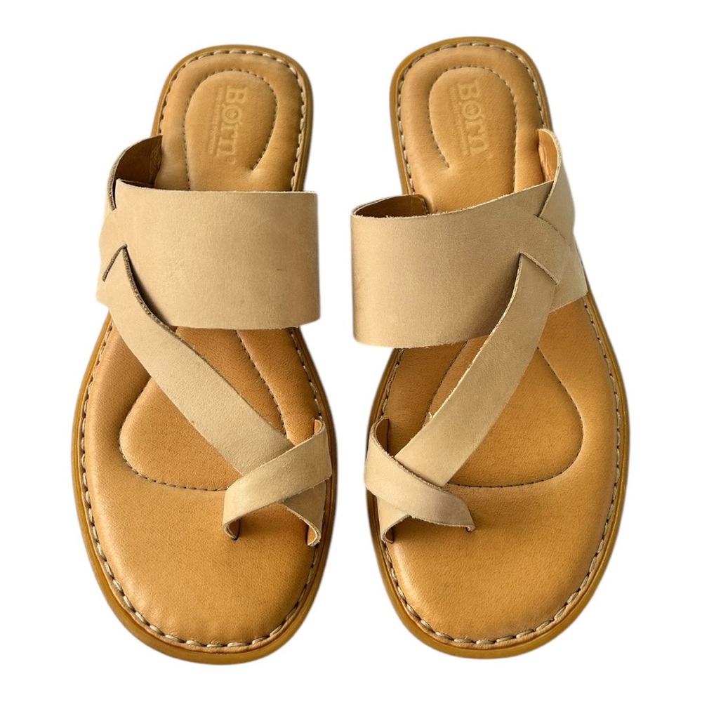 Born Tan Leather Sandals